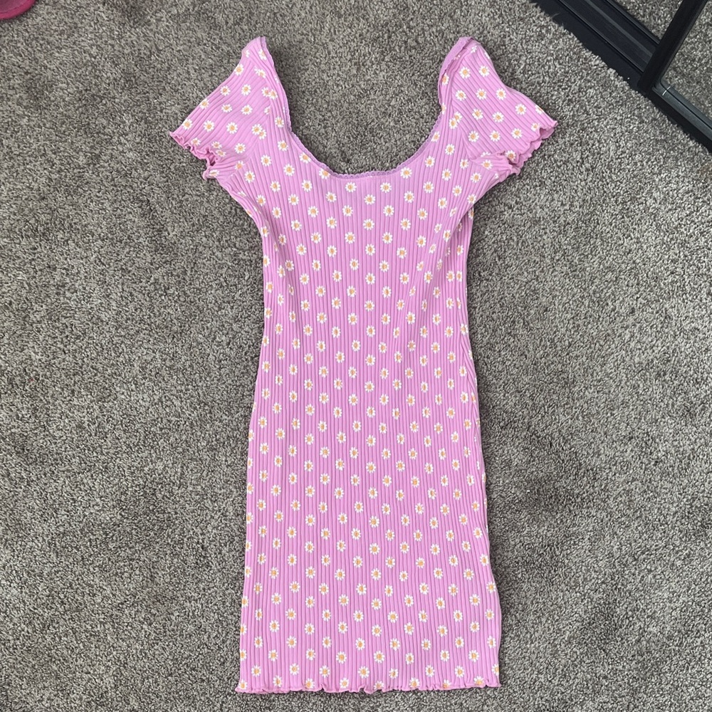 Billabong Pink and White Floral Mini Dress